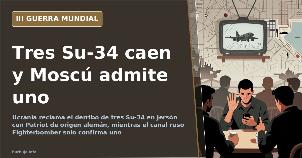 Ucrania dice haber derribado tres Su-34 rusos en Jersón