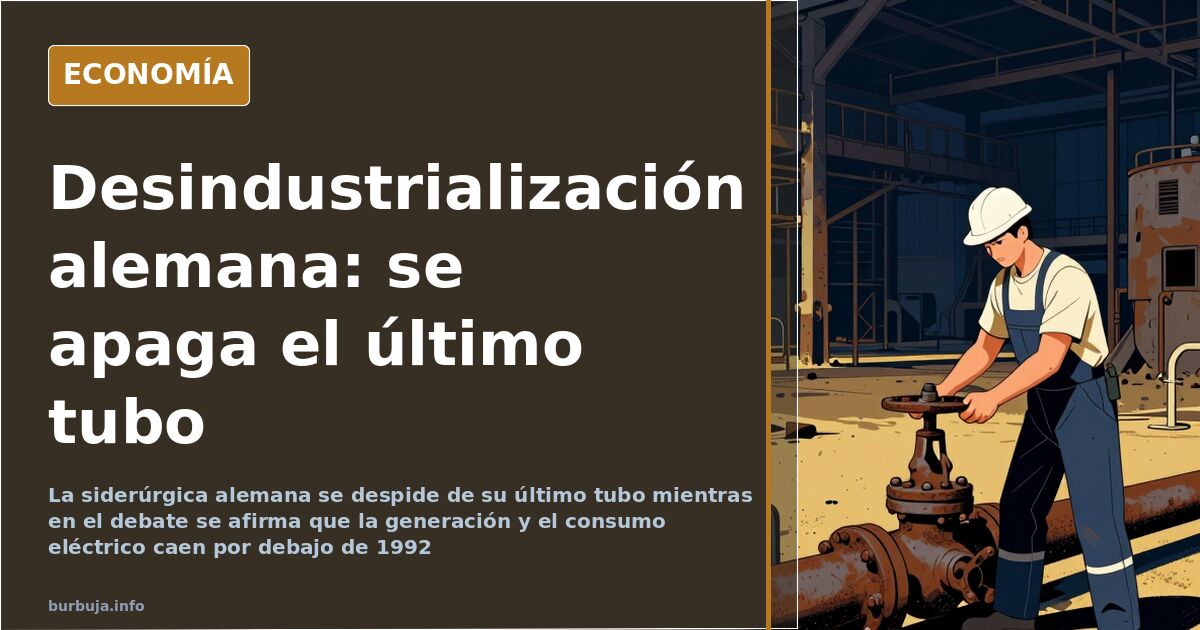 Alemania: una siderúrgica se despide de su último tubo