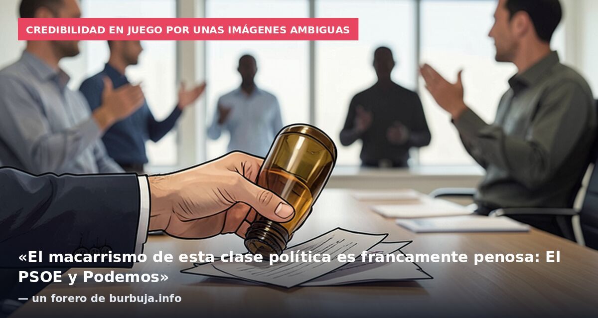 Credibilidad en juego por unas imágenes ambiguas: «El macarrismo de esta clase política es francamente penosa: El PSOE y Podemos» — un forero de burbuja.info