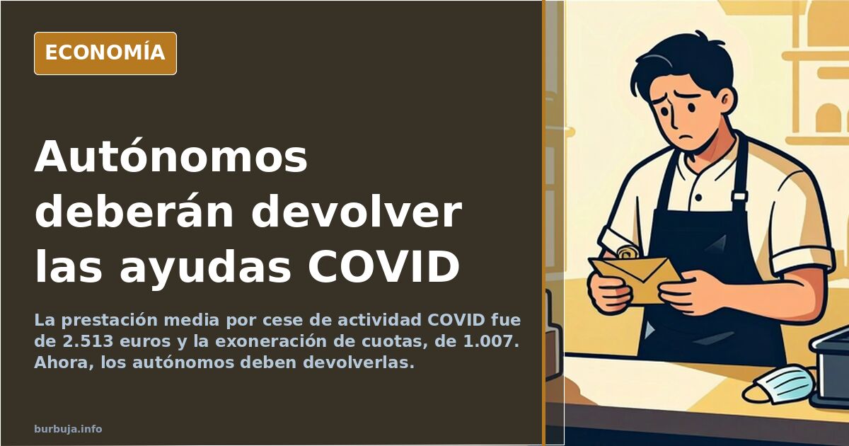Autónomos deberán devolver subvenciones COVID indebidas
