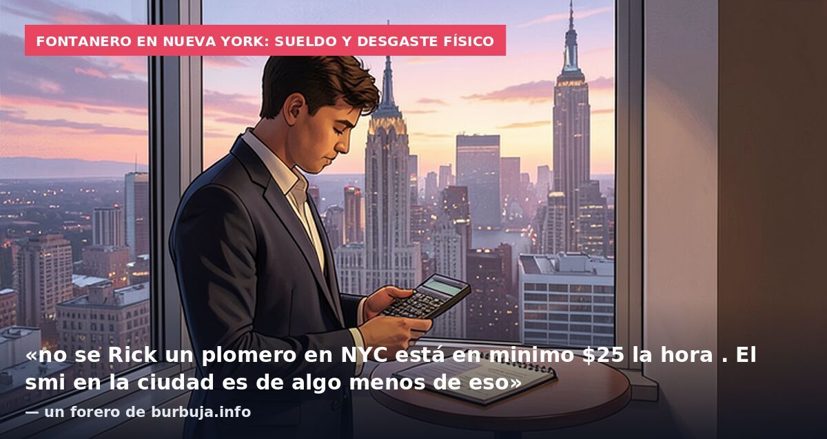 Fontanero en Nueva York: sueldo y desgaste físico: «no se Rick un plomero en NYC está en minimo  la hora . El smi en la ciudad es de algo menos de eso» — un forero de burbuja.info