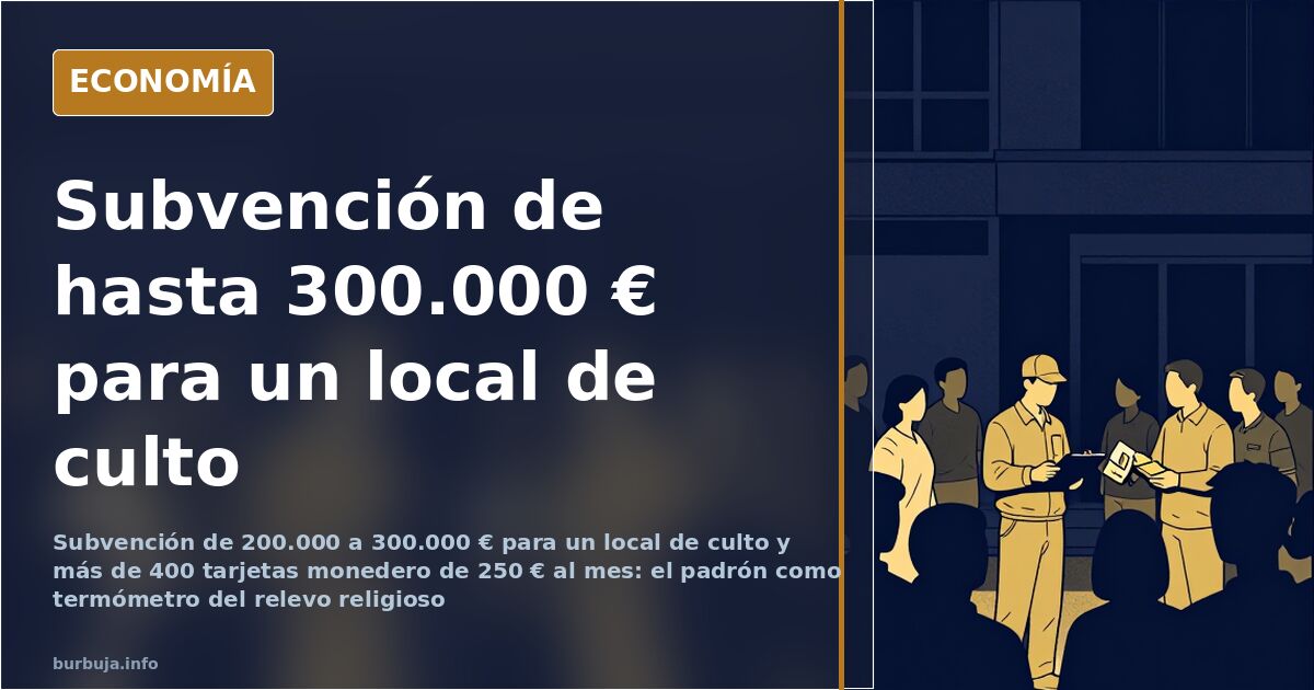 Fachada de un local en reforma destinado a lugar de culto islámico