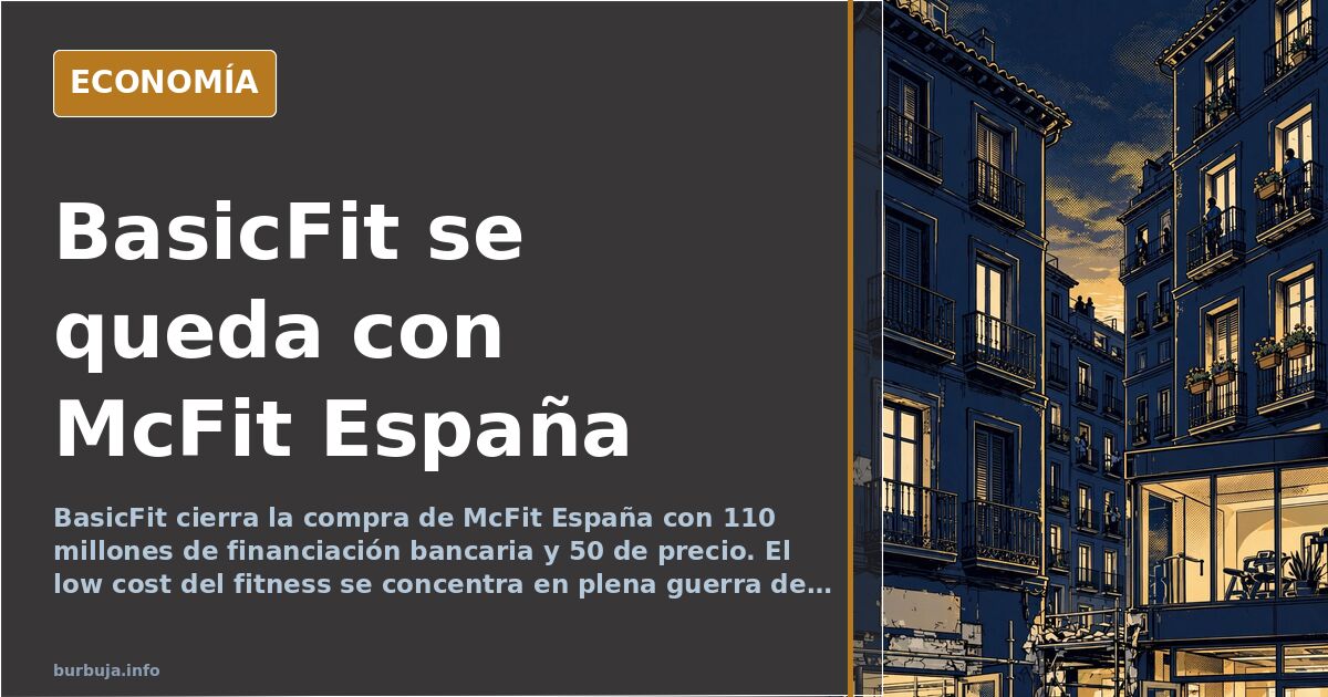 BasicFit compra McFit España: 50 millones y 110 de deuda