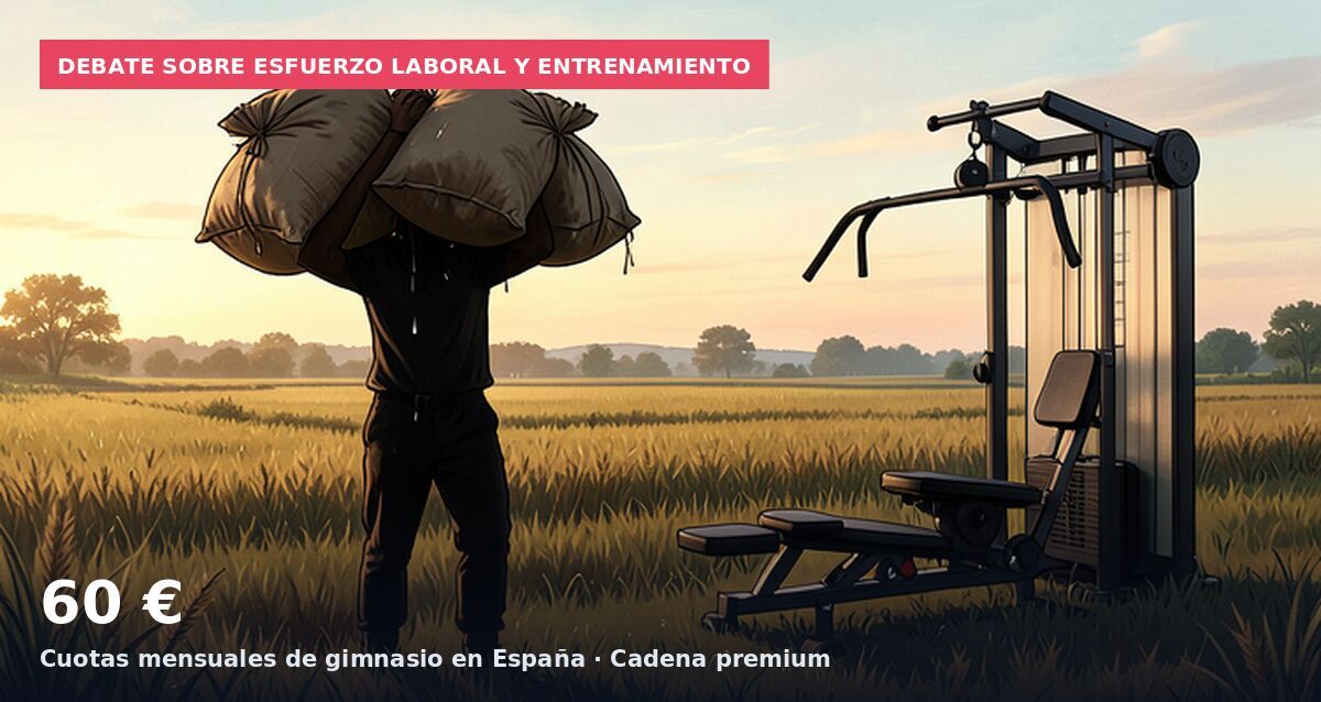 Debate sobre esfuerzo laboral y entrenamiento: 60 € Cuotas mensuales de gimnasio en España · Cadena premium