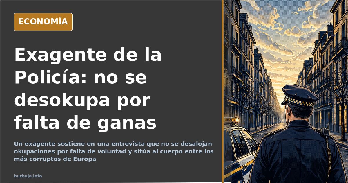 Un exagente de la Policía: no se desokupa por falta de ganas