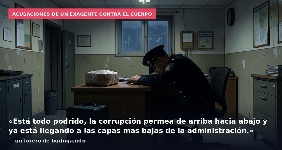 Acusaciones de un exagente contra el cuerpo: «Está todo podrido, la corrupción permea de arriba hacia abajo y ya está llegando a las capas mas bajas de la administración.» — un forero de burbuja.info
