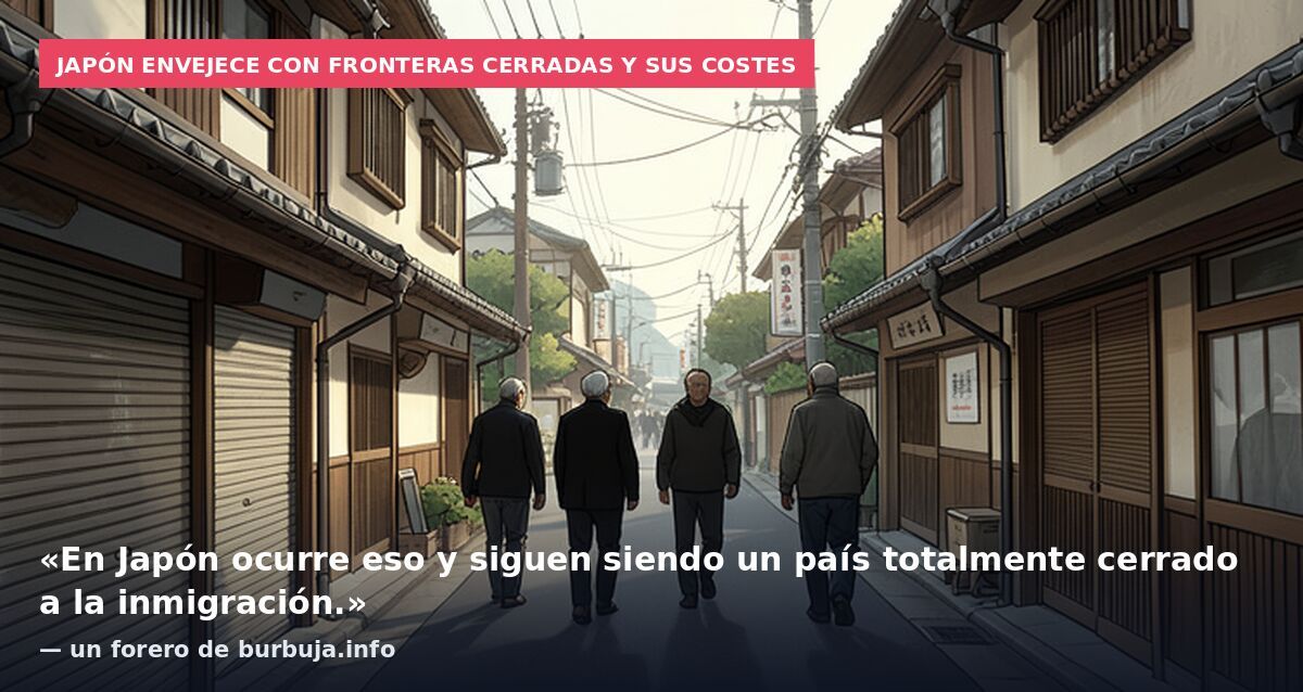 Japón envejece con fronteras cerradas y sus costes: «En Japón ocurre eso y siguen siendo un país totalmente cerrado a la inmigración.» — un forero de burbuja.info