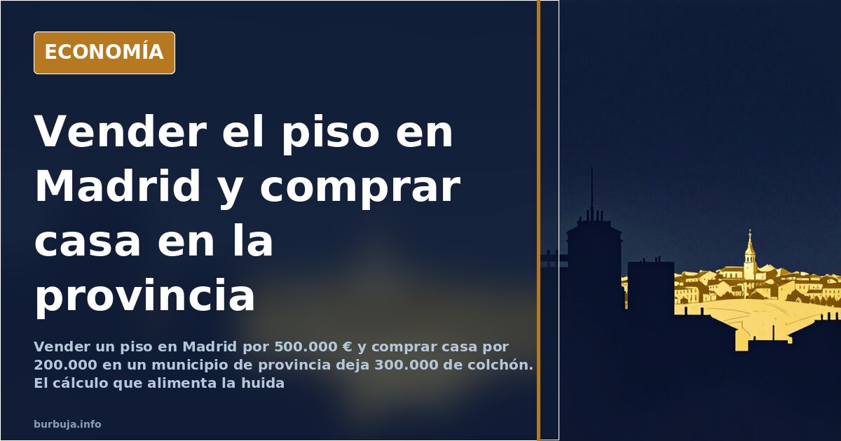 El cálculo de vender el piso en Madrid y mudarse a la provincia