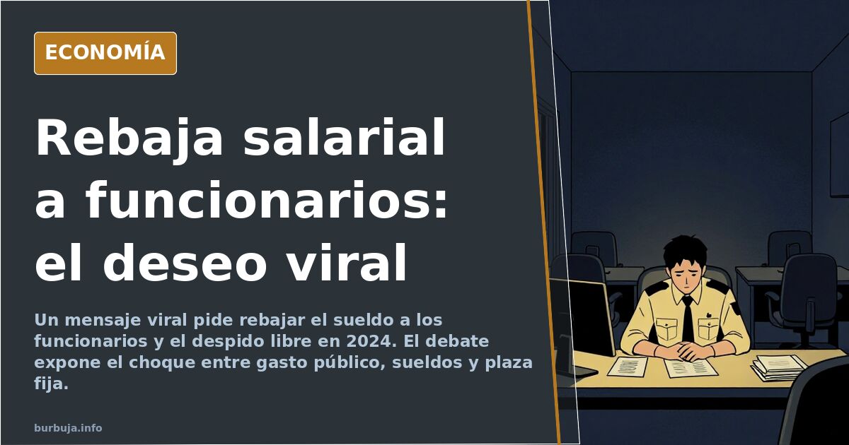 Debate viral: rebaja salarial a funcionarios en 2024