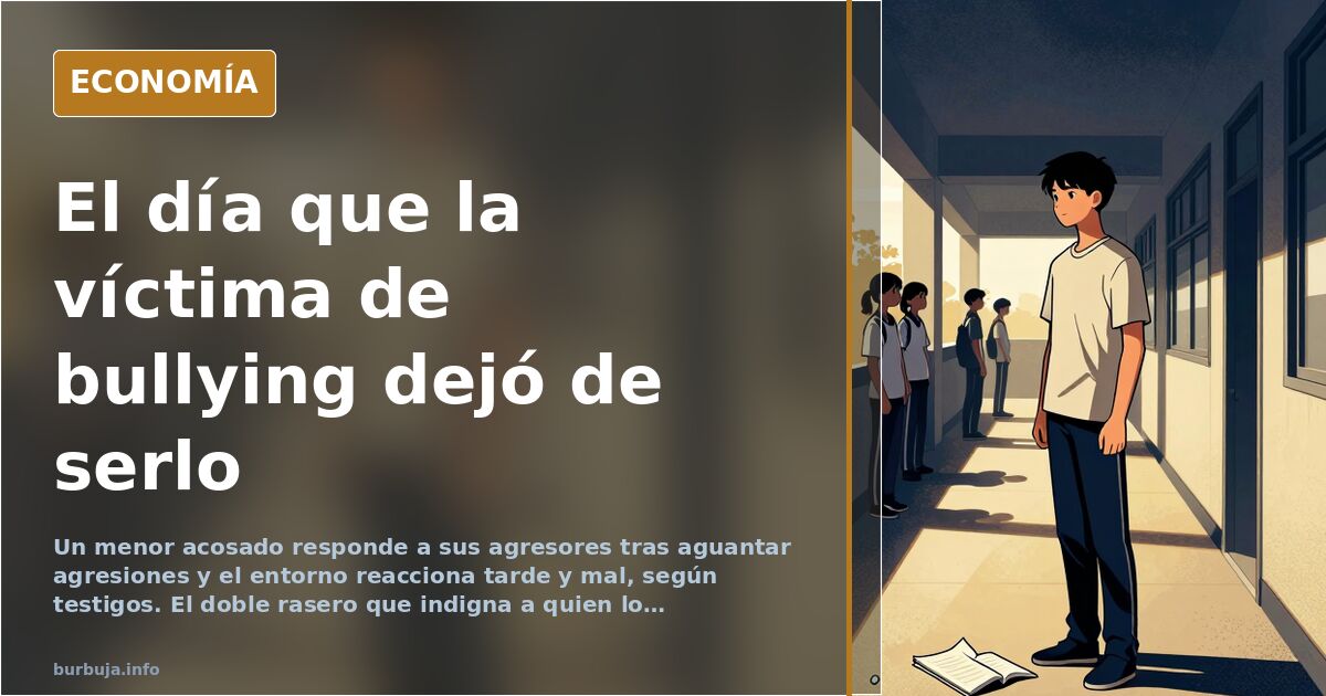 El colegio mira a otro lado hasta que la víctima de bullying responde