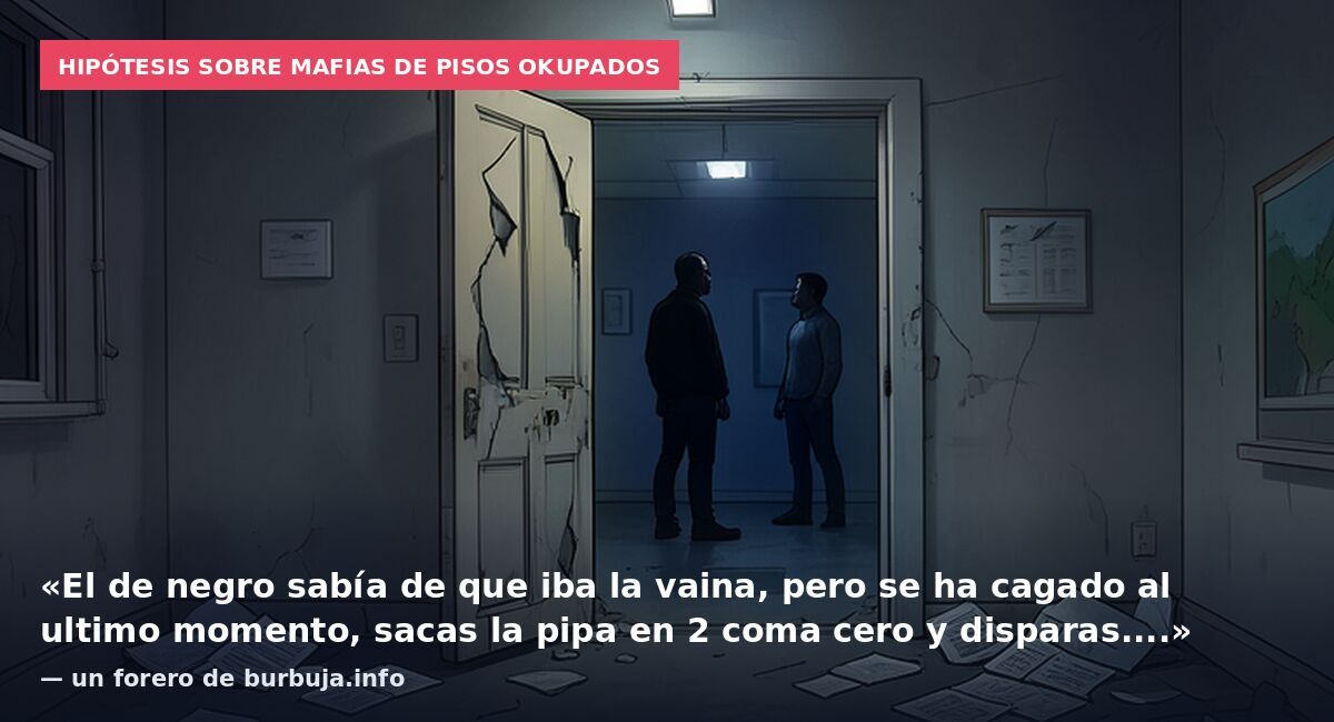 Hipótesis sobre mafias de pisos okupados: «El de negro sabía de que iba la vaina, pero se ha cagado al ultimo momento, sacas la pipa en 2 coma cero y disparas....» — un forero de burbuja.info