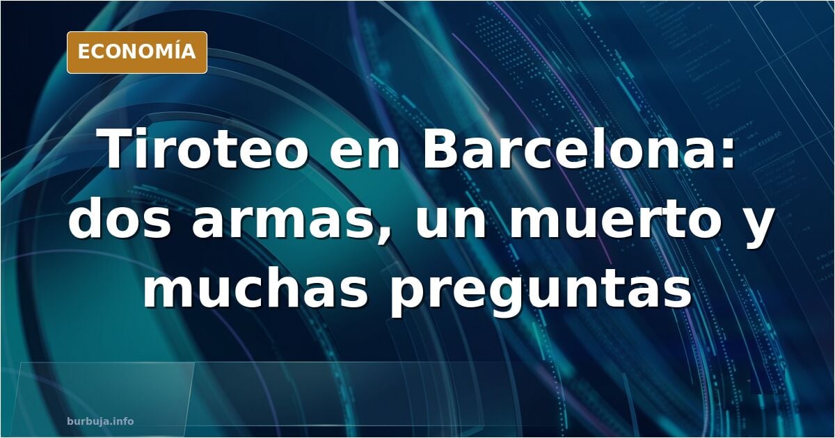 Fotograma del vídeo del tiroteo en Barcelona con dos hombres armados en un local