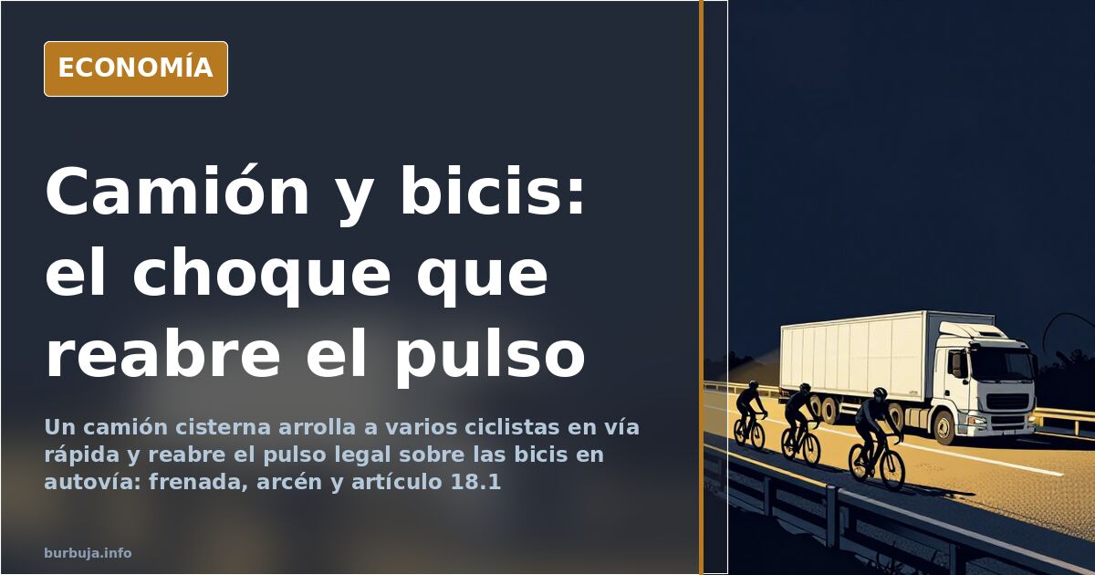 Cisterna y ciclistas: el pulso legal por las bicis en autovía