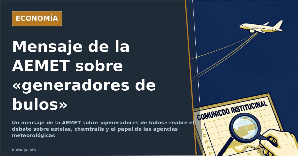 AEMET: «generadores de bulos» que «inoculan miedo»