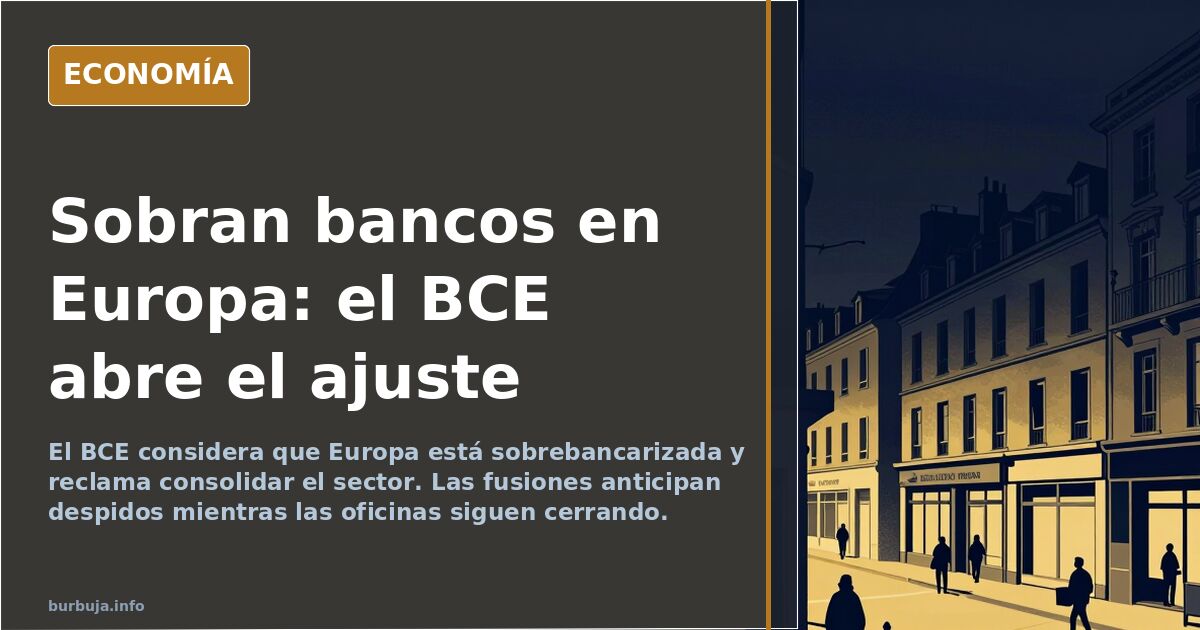 El BCE pide consolidar la banca y el sector anticipa despidos