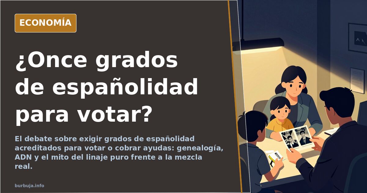La genealogía como filtro para votar o cobrar ayudas
