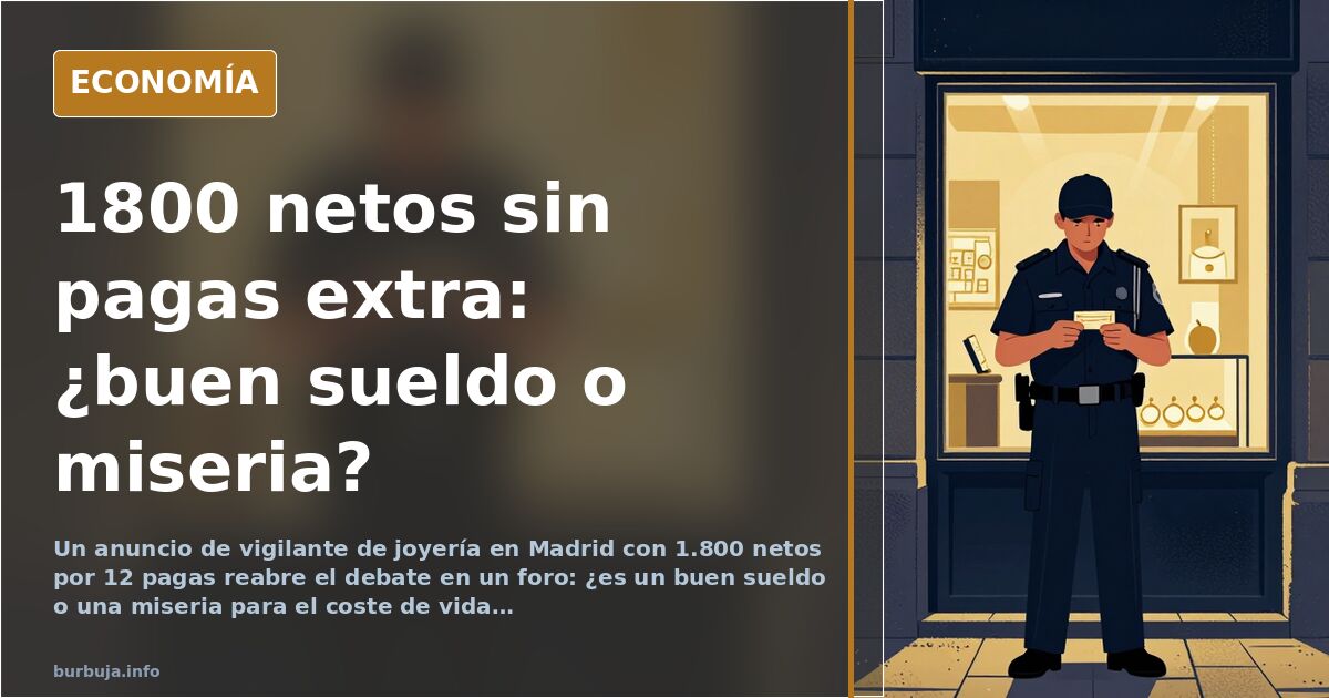 1800 netos por 12 pagas: el sueldo de vigilante que divide al foro