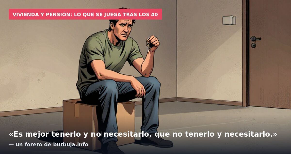 Vivienda y pensión: lo que se juega tras los 40: «Es mejor tenerlo y no necesitarlo, que no tenerlo y necesitarlo.» — un forero de burbuja.info