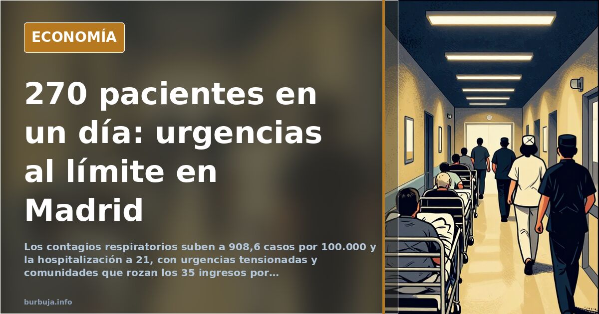 Gripe y covid tensan las urgencias: 908,6 casos por 100.000