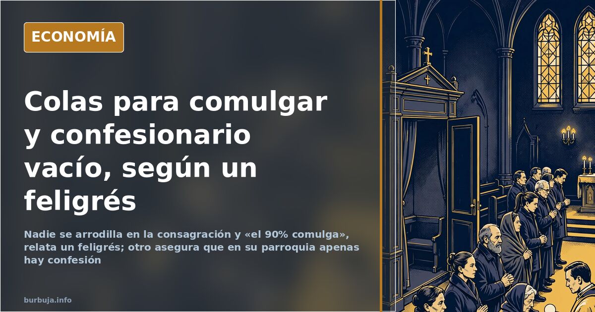 Según el relato, fieles de pie durante la consagración, sin arrodillarse