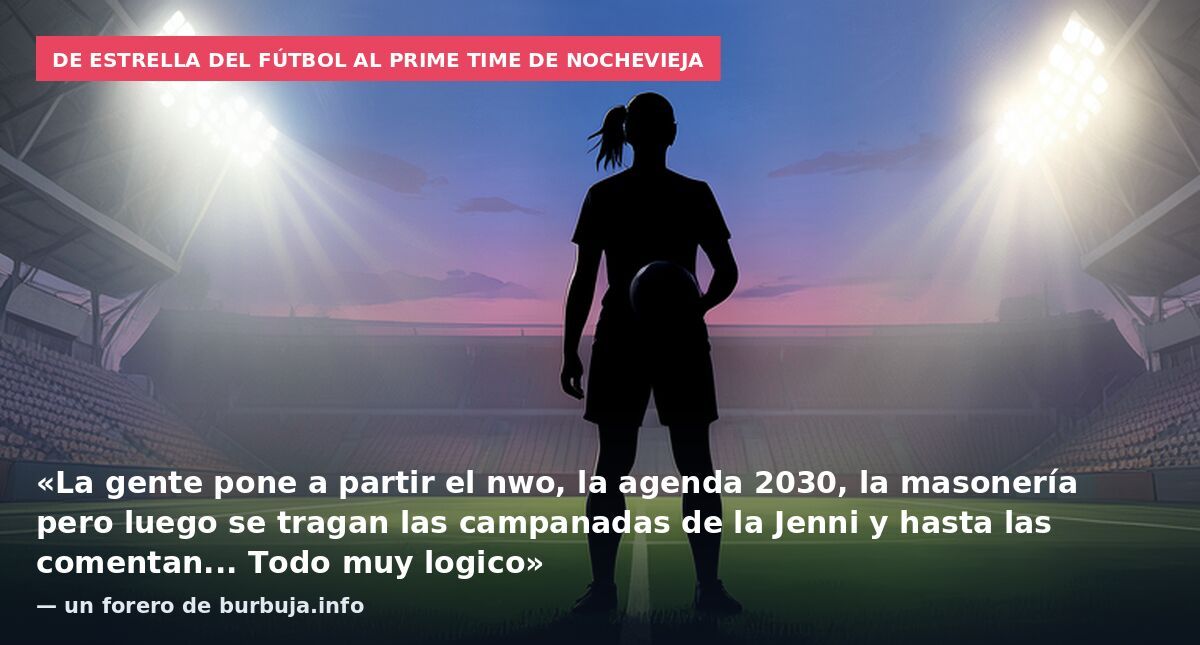 De estrella del fútbol al prime time de Nochevieja: «La gente pone a partir el nwo, la agenda 2030, la masonería pero luego se tragan las campanadas de la Jenni y hasta las comentan... Todo muy logico» — un forero de burbuja.info