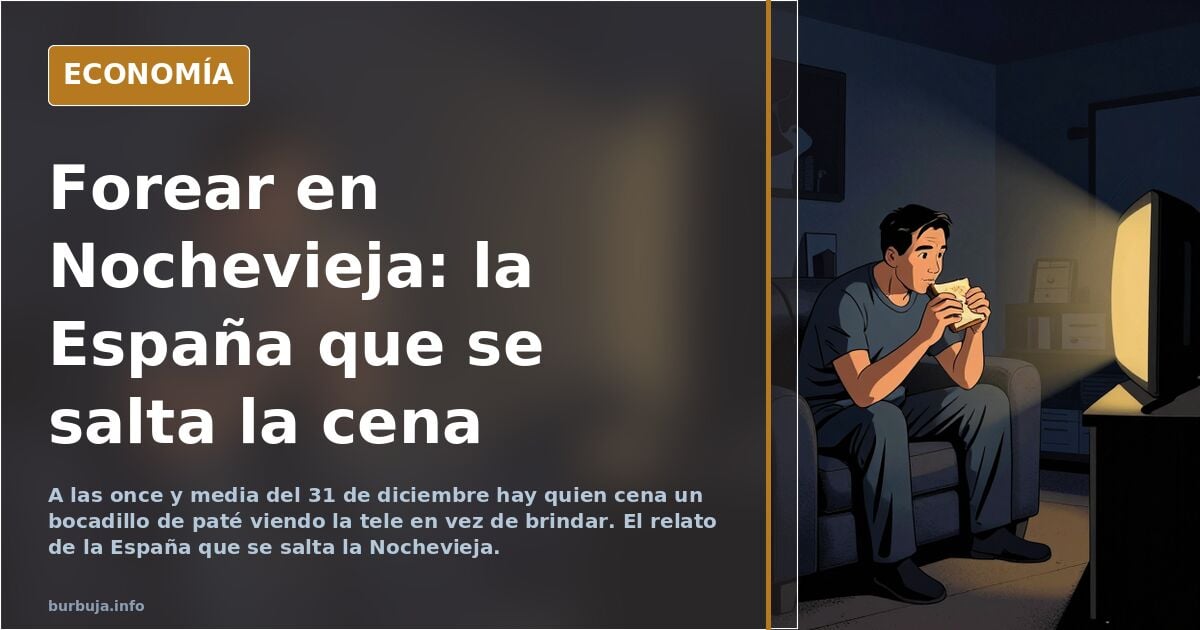 Forear en Nochevieja: el retrato de la España que se salta la cena