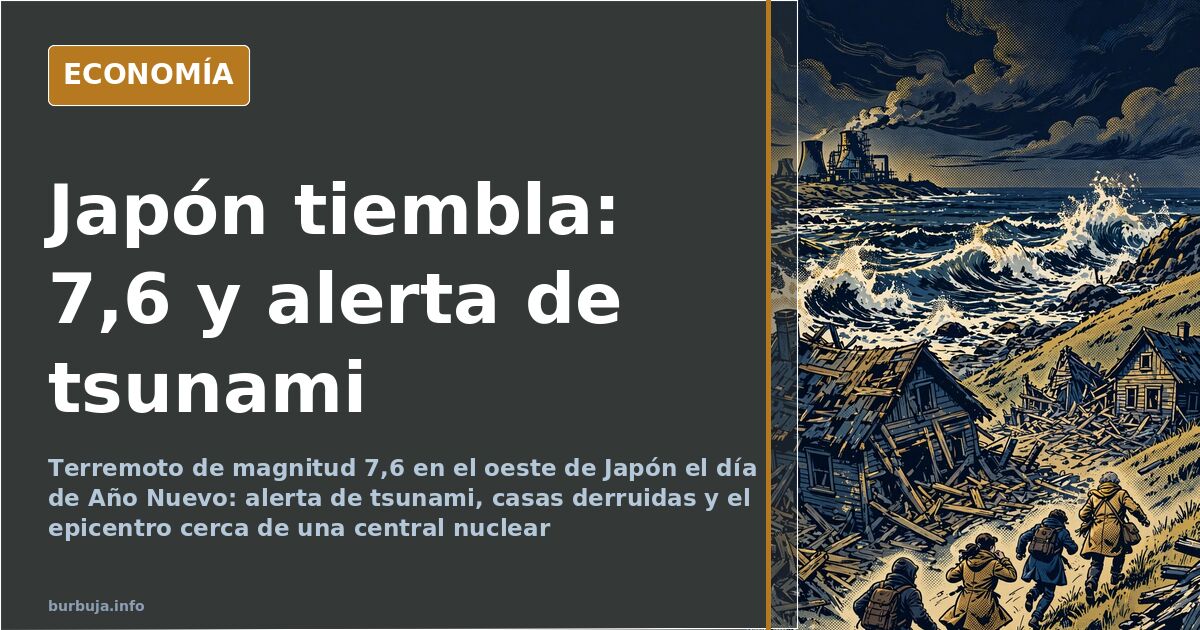 Terremoto de 7,6 en Japón: alerta de tsunami y casas derruidas