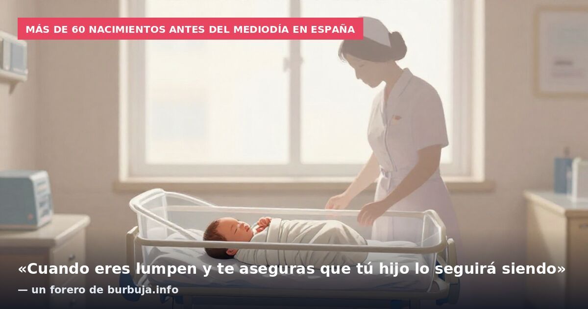Más de 60 nacimientos antes del mediodía en España: «Cuando eres lumpen y te aseguras que tú hijo lo seguirá siendo» — un forero de burbuja.info