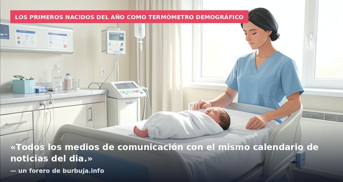 Los primeros nacidos del año como termómetro demográfico: «Todos los medios de comunicación con el mismo calendario de noticias del dia.» — un forero de burbuja.info