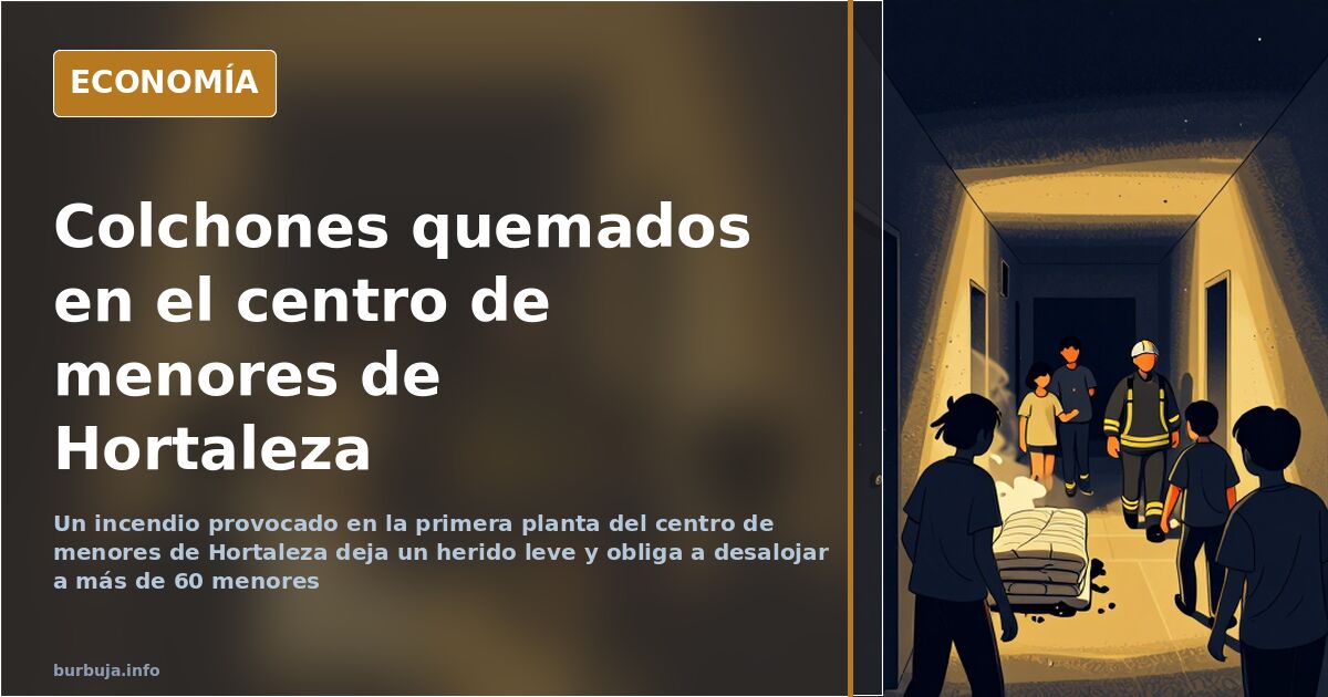 Incendio en el centro de menores de Hortaleza: un herido leve