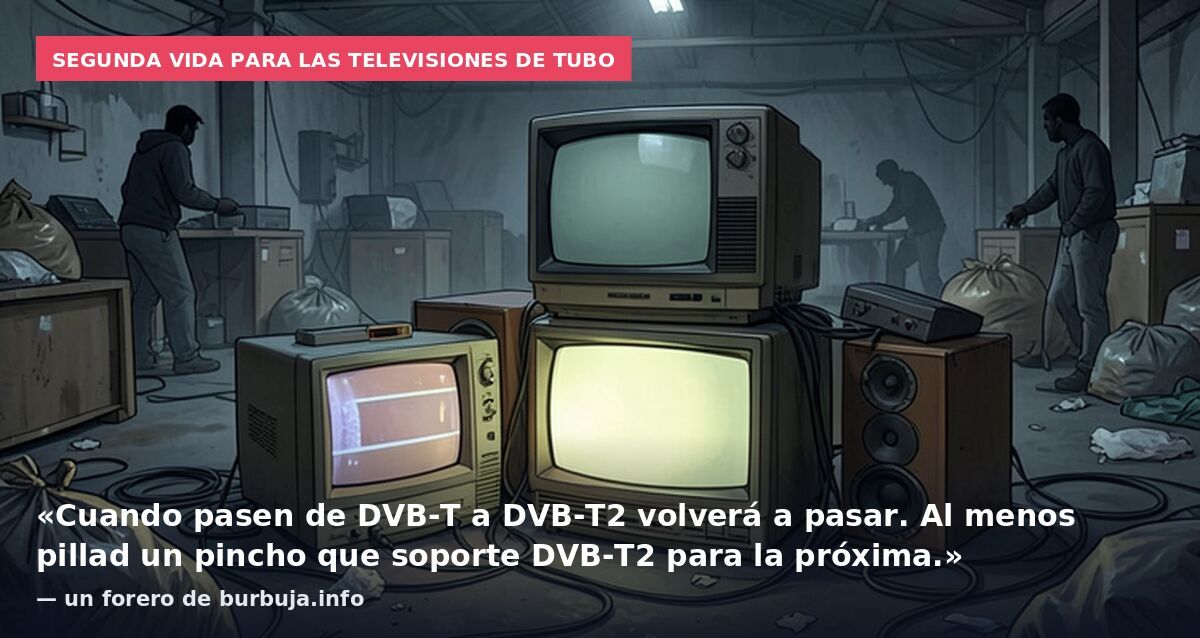 Segunda vida para las televisiones de tubo: «Cuando pasen de DVB-T a DVB-T2 volverá a pasar. Al menos pillad un pincho que soporte DVB-T2 para la próxima.» — un forero de burbuja.info