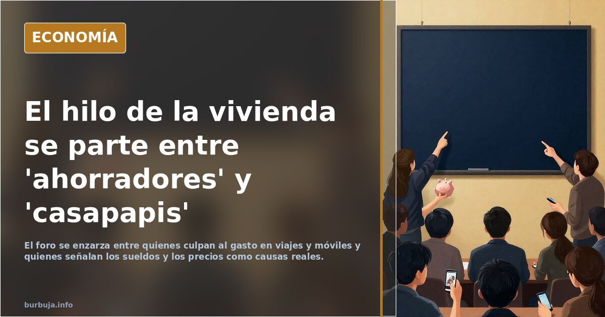 El hilo de la vivienda se parte entre 'ahorradores' y 'casapapis'