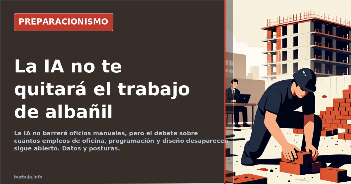 Trabajadores de oficios manuales como electricistas y albañiles frente al avance de la inteligencia artificial en el empleo