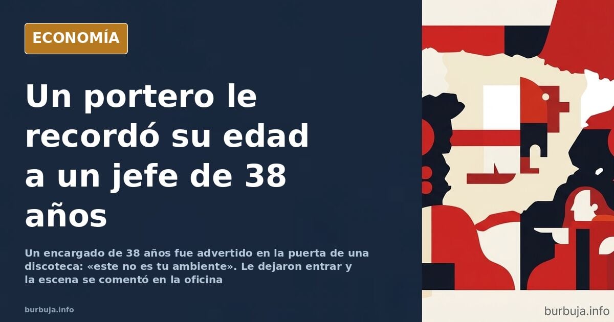 Puerta de acceso de una discoteca de público joven donde un cliente de 38 años es advertido por el portero