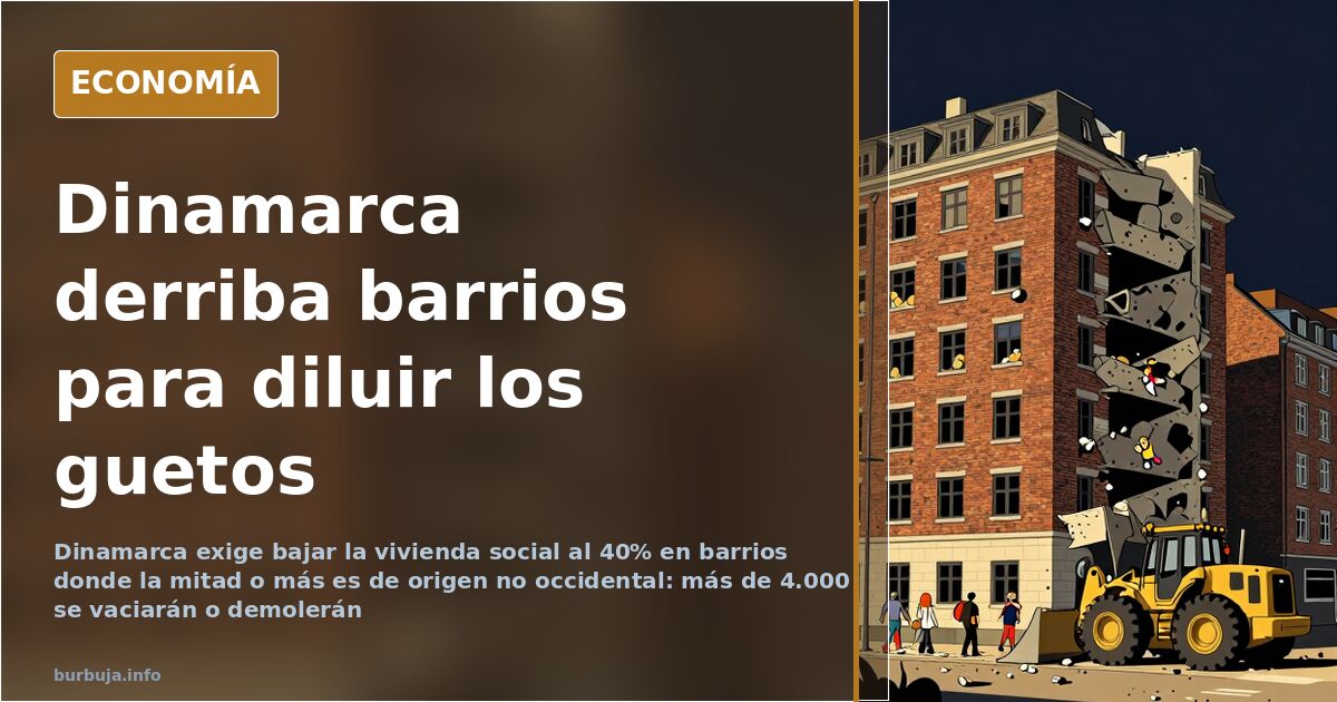 Bloques de vivienda social en un barrio danés señalados para demolición dentro de la ley contra los guetos