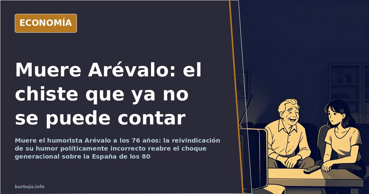 Ilustración editorial de un humorista de los años ochenta junto a una cinta de casete y un coche familiar