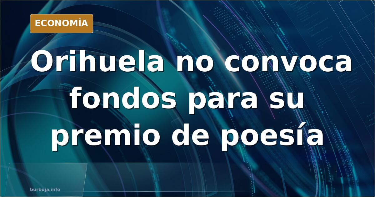 Ilustración editorial de un libro de poesía abierto sobre una mesa municipal vacía, con un sello de subvención denegada