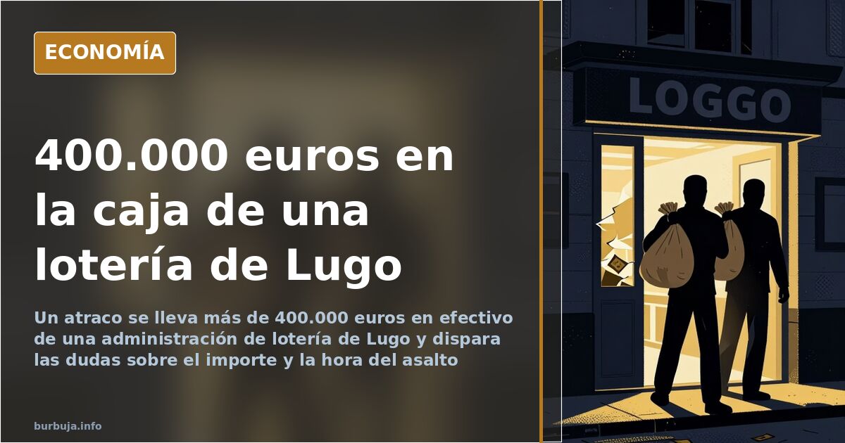Atraco en Lugo: 400.000 euros en una administración de lotería