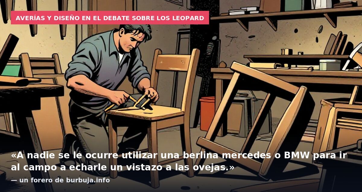 Averías y diseño en el debate sobre los Leopard: «A nadie se le ocurre utilizar una berlina mercedes o BMW para ir al campo a echarle un vistazo a las ovejas.» — un forero de burbuja.info