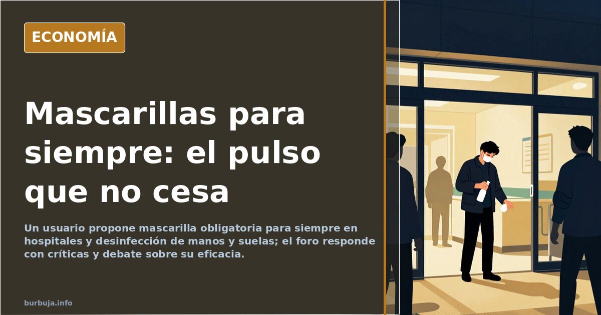 Un usuario pide mascarillas obligatorias para siempre en hospitales