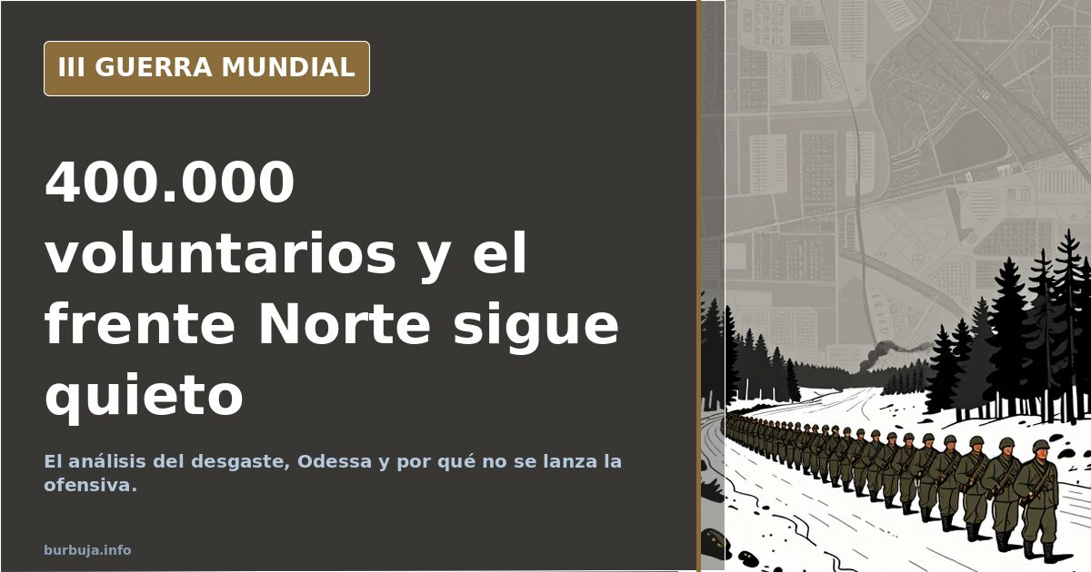 Rusia no abre el frente Norte: 400.000 voluntarios y un misterio