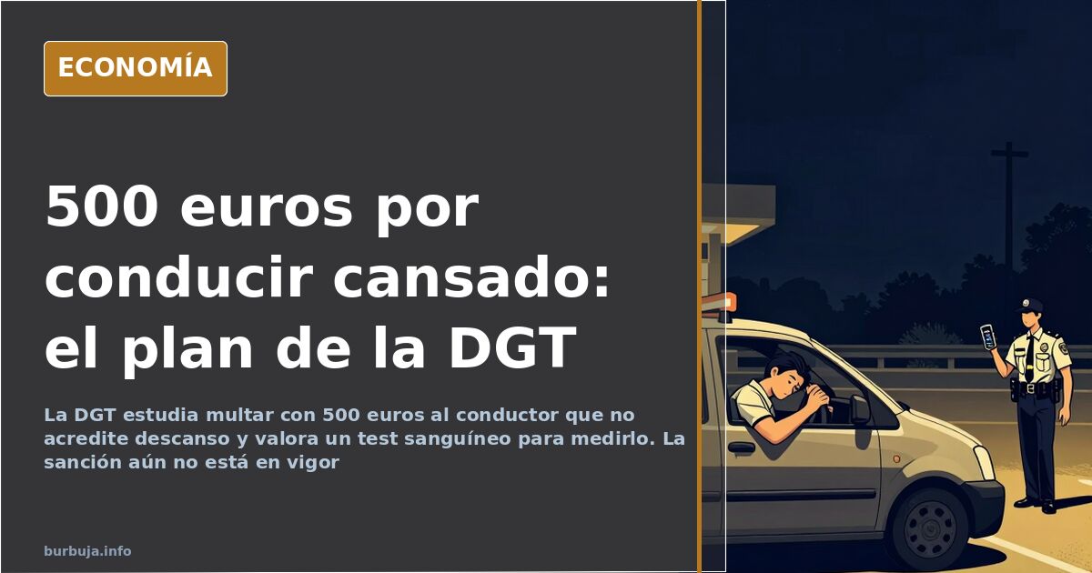 La DGT estudia el test de cansancio y multas de 500 euros