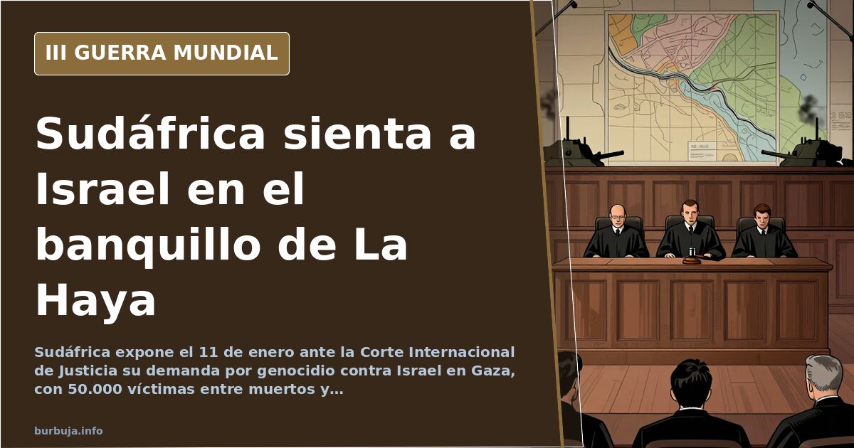 Sudáfrica lleva a Israel a La Haya por genocidio en Gaza