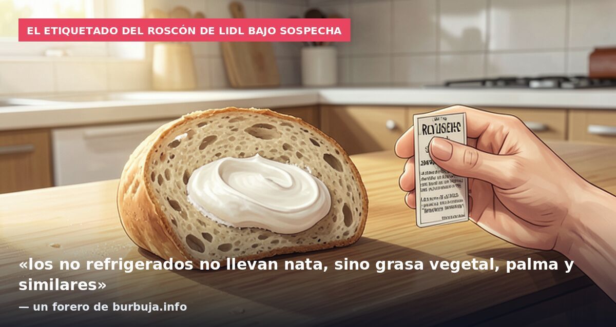 El etiquetado del roscón de Lidl bajo sospecha: «los no refrigerados no llevan nata, sino grasa vegetal, palma y similares» — un forero de burbuja.info