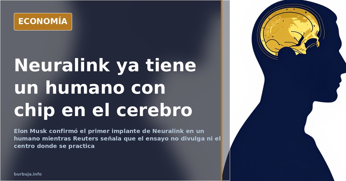 Silueta de un perfil humano con un pequeño chip dorado en la cabeza sobre fondo azul oscuro
