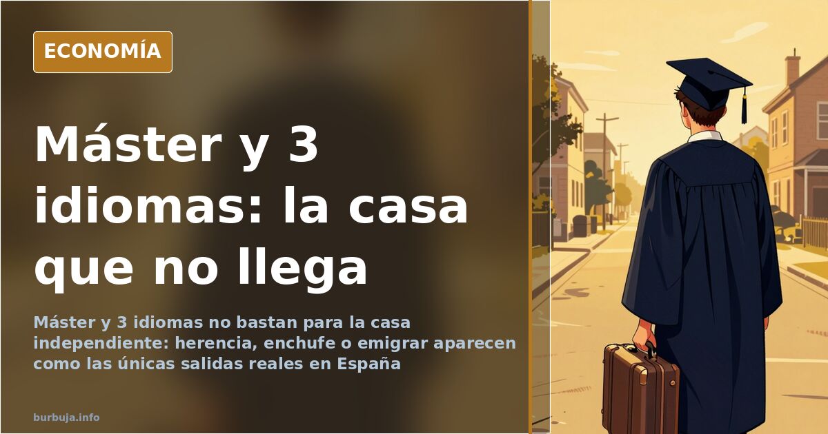 Por qué un ingeniero con máster no compra una casa en España