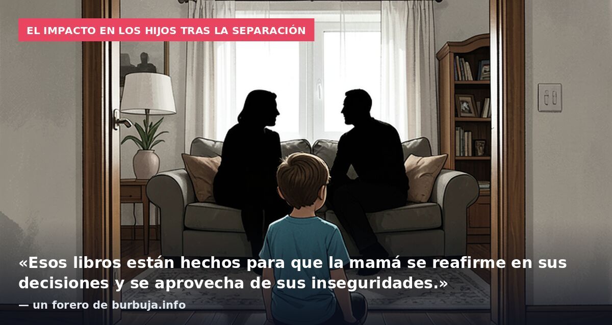 El impacto en los hijos tras la separación: «Esos libros están hechos para que la mamá se reafirme en sus decisiones y se aprovecha de sus inseguridades.» — un forero de burbuja.info