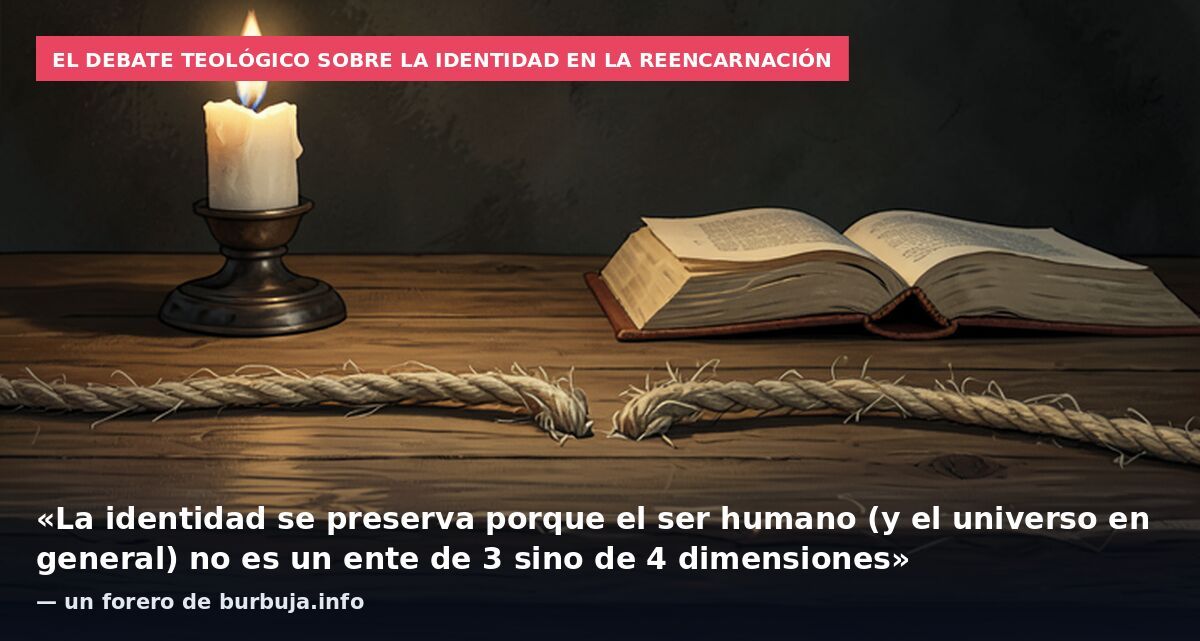El debate teológico sobre la identidad en la reencarnación: «La identidad se preserva porque el ser humano (y el universo en general) no es un ente de 3 sino de 4 dimensiones» — un forero de burbuja.info