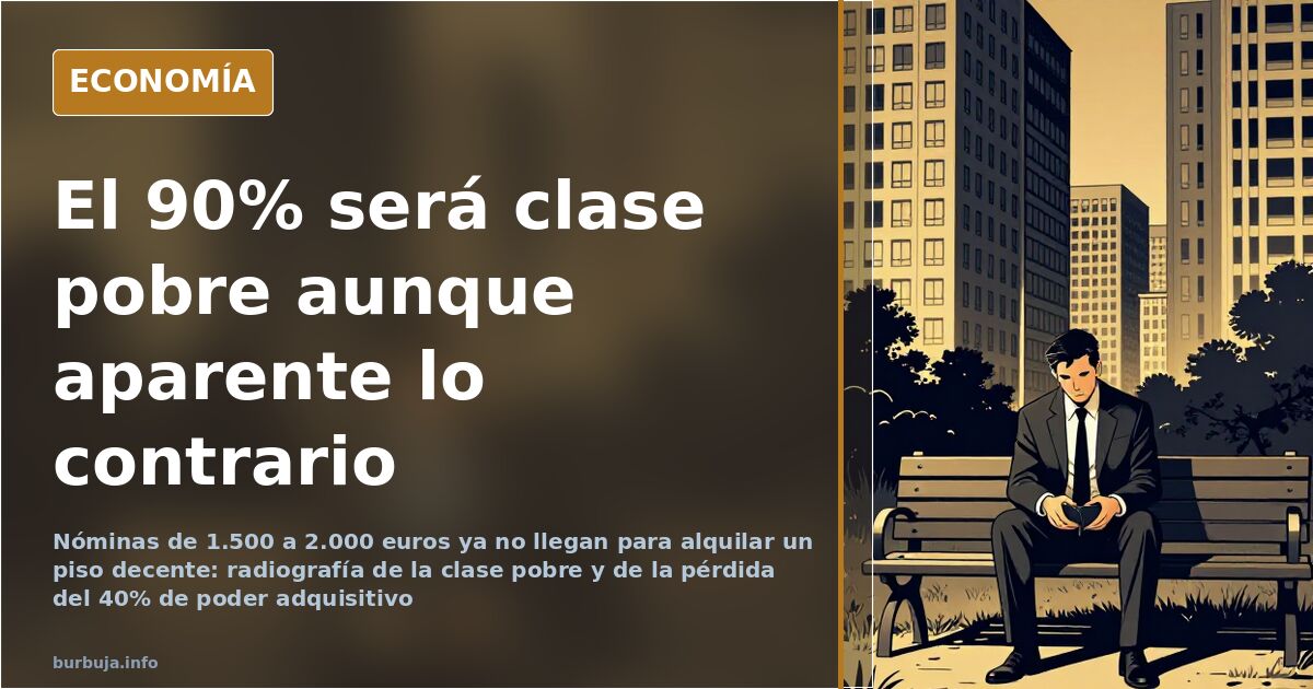 Por qué la clase media española se disuelve sin hacer ruido