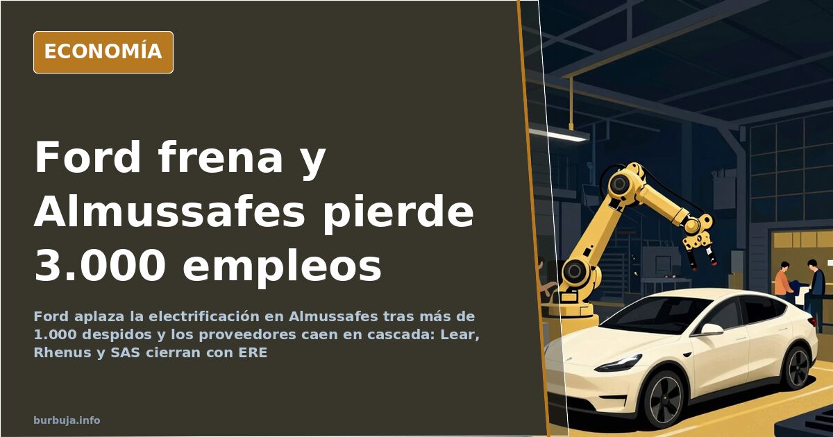 Ford aplaza la electrificación y Almussafes encadena cierres